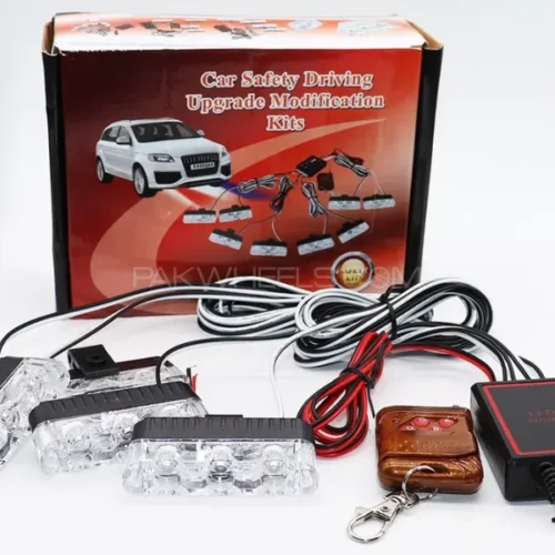 White LED Flasher with Remote Control 4 PC